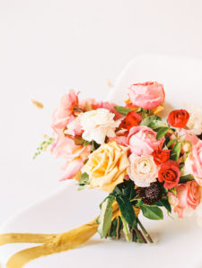 Juicy Floral Inspiration with Roses and Pops of Mustard and Red ⋆ Ruffled