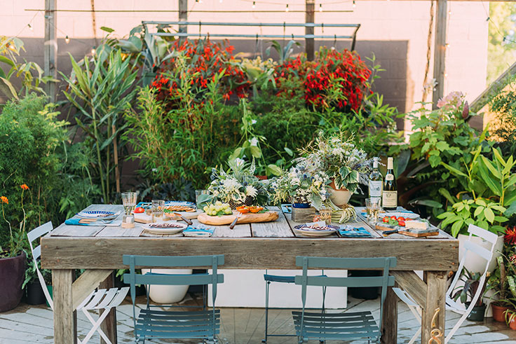 Succulent Garden Wedding Inspiration with Indigo https://ruffledblog.com/succulent-garden-wedding #gardenwedding #indigo #succulents