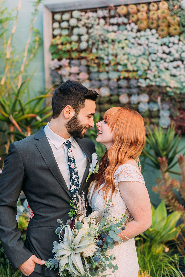Succulent Garden Wedding Inspiration with Indigo https://ruffledblog.com/succulent-garden-wedding #gardenwedding #indigo #succulents