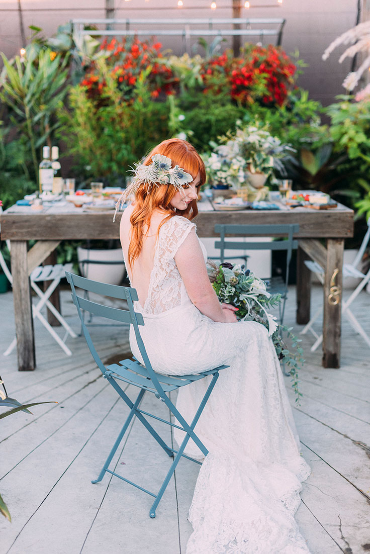 Succulent Garden Wedding Inspiration with Indigo https://ruffledblog.com/succulent-garden-wedding #gardenwedding #indigo #succulents
