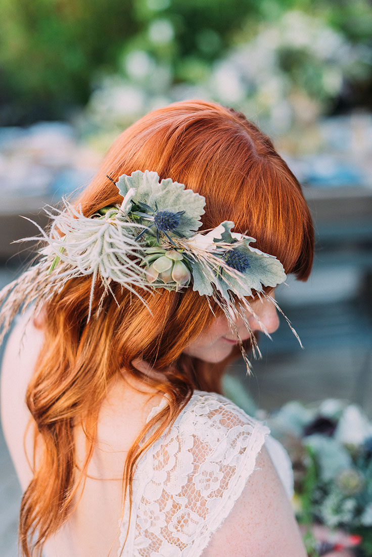 Succulent Garden Wedding Inspiration with Indigo https://ruffledblog.com/succulent-garden-wedding #gardenwedding #indigo #succulents