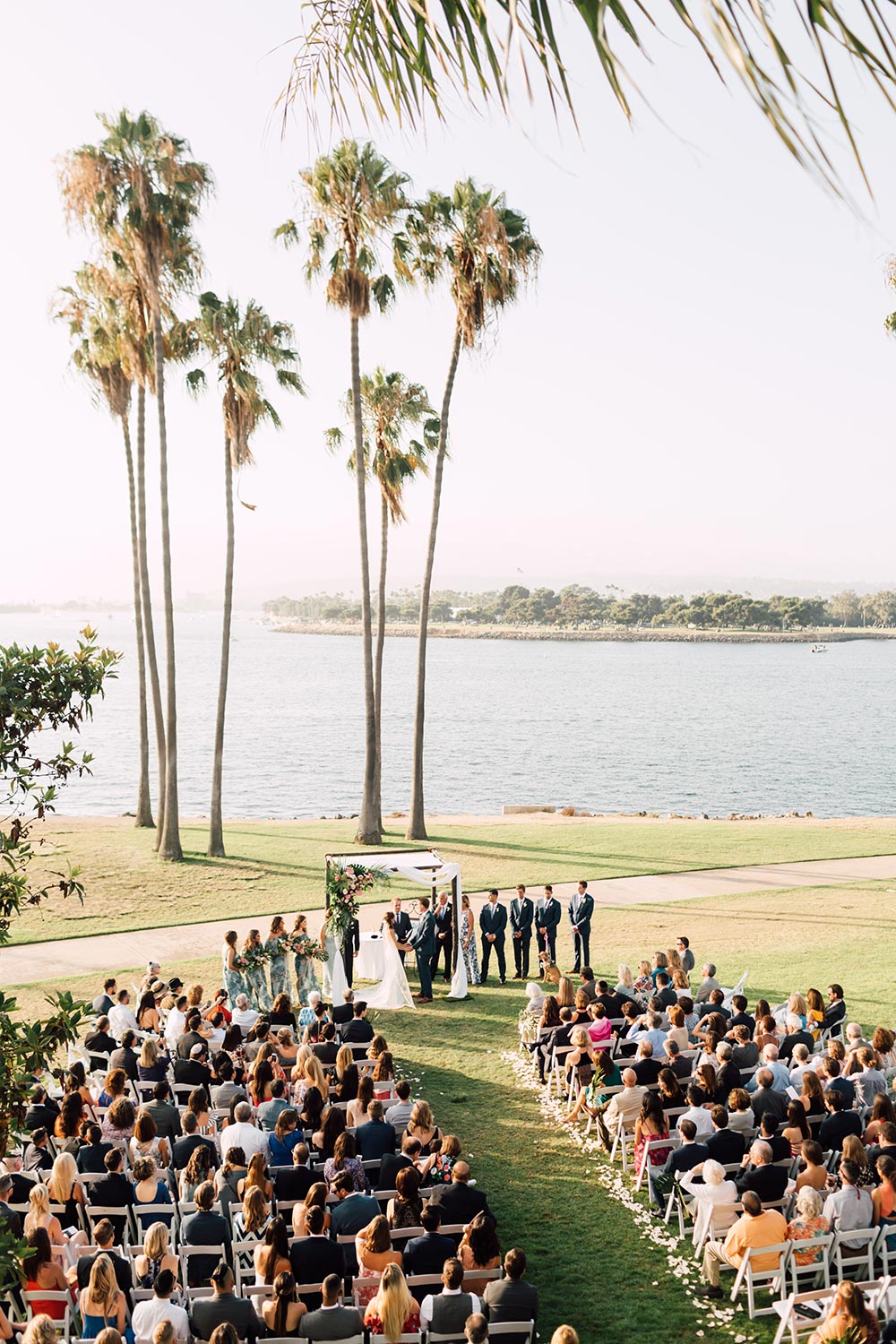 Tropical Beach Wedding with Palm Fronds and Ocean Breeze ⋆ Ruffled