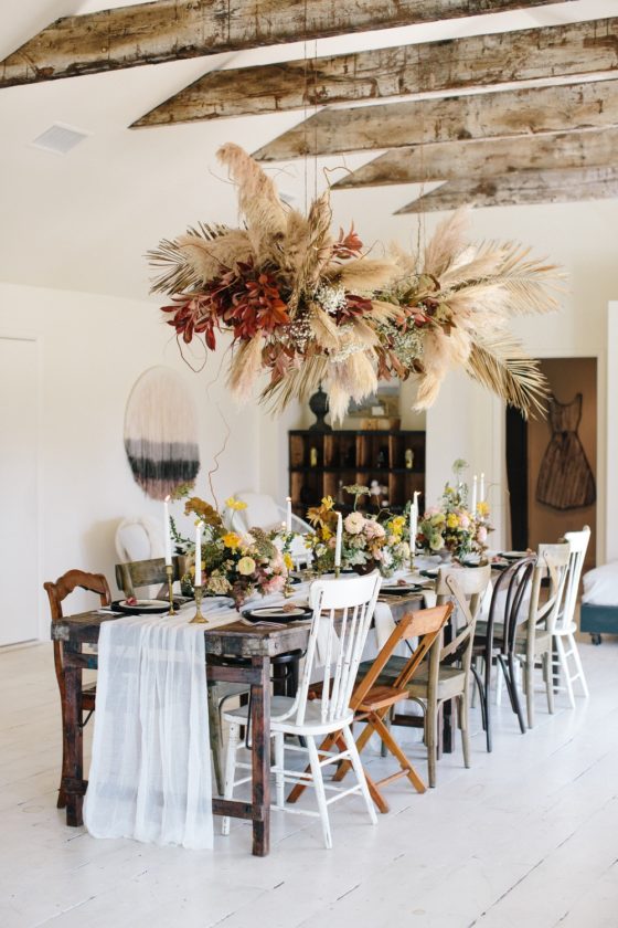 Vintage Bohemian Dinner Party for Antique Week in Texas