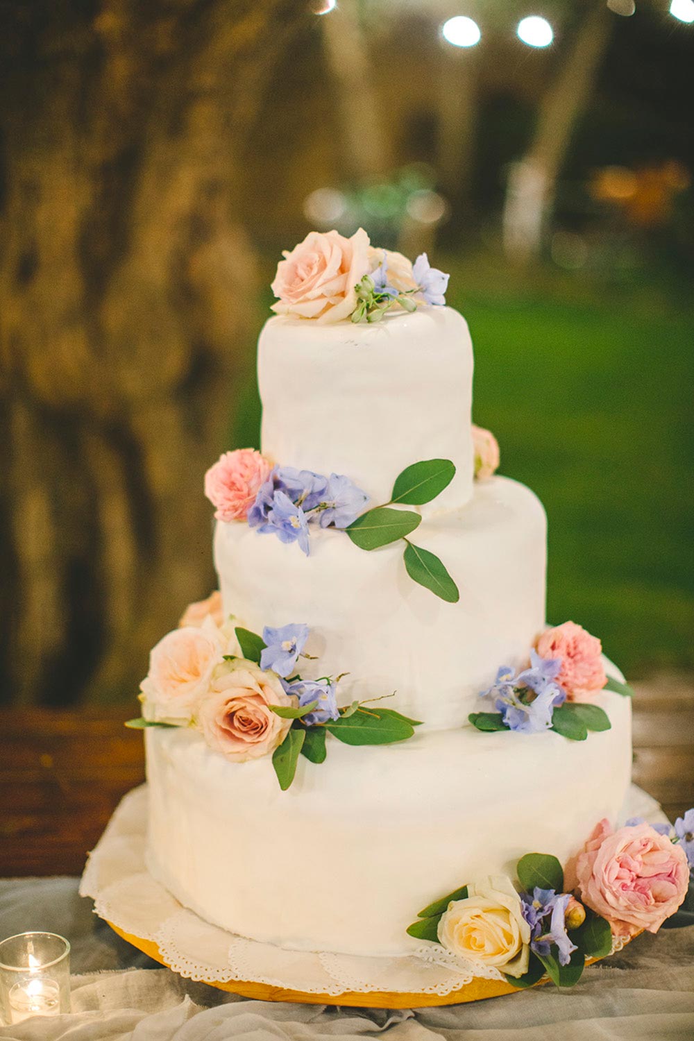 springtime inspired wedding cake