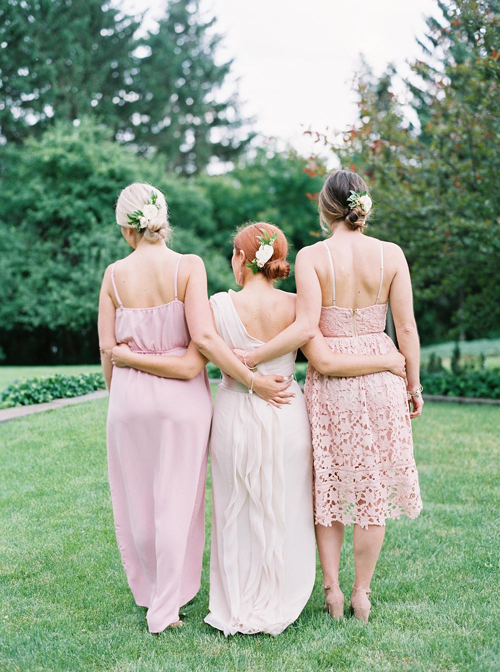 mixed pink bridesmaid dresses